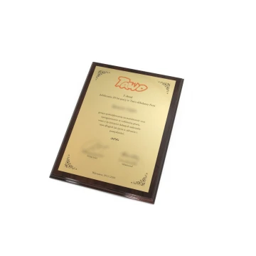 Dyplom uznania - grawer i kolorowy druk UV  - DS022 