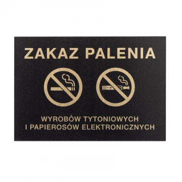 Tabliczka zakaz palenia papierosów z nadrukiem UV - wym. 160x110cm - Z011