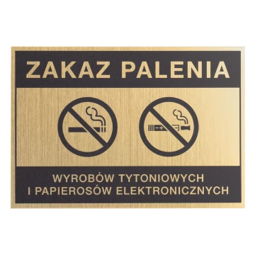 Tabliczka zakaz palenia papierosów - nadruk UV - wym. 160x110mm - Z012