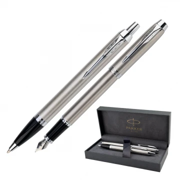 Zestaw Parker IM Essential Stainless Steel CT - pióro wieczne i długopis - PAR213-DUO-PRO