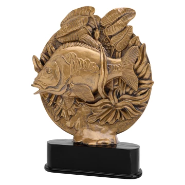 Statuetka Złota Ryba - odlewana z Twoim grawerem - wys. 28 cm - FOL072