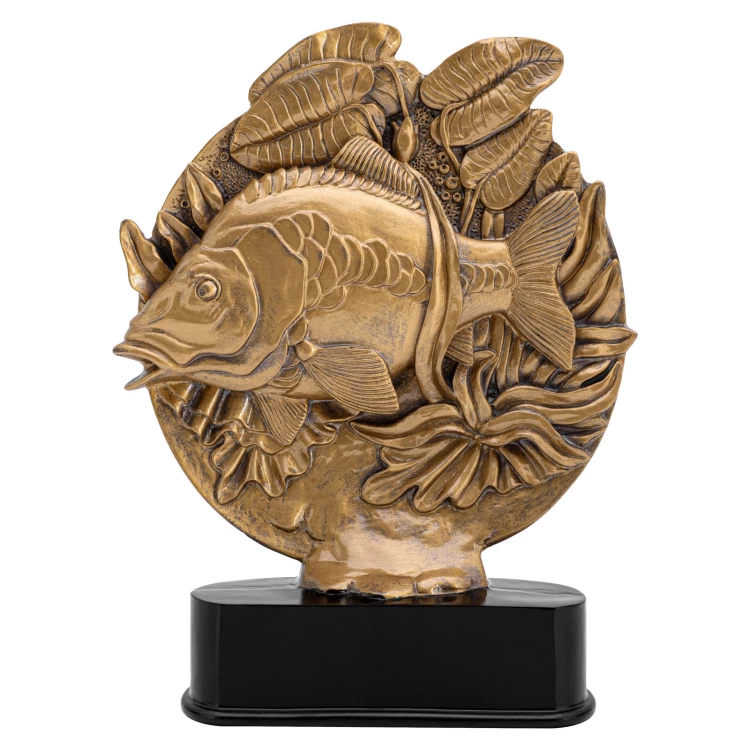 Statuetka Złota Ryba - odlewana z Twoim grawerem - wys. 28 cm - FOL072