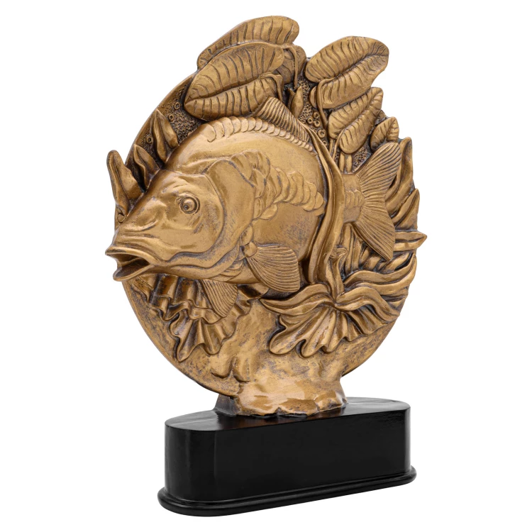Statuetka Złota Ryba - odlewana z Twoim grawerem - wys. 28 cm - FOL072