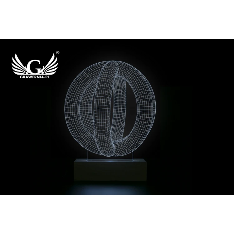 Abstrakt 1 - Lampa 3D LED RGB sterowana z pilota - L3D017