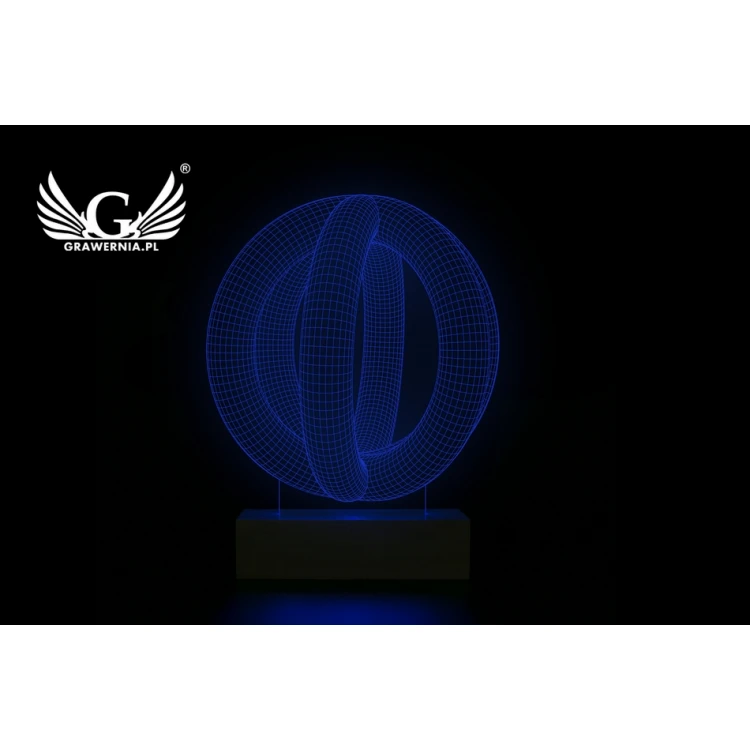 Abstrakt 1 - Lampa 3D LED RGB sterowana z pilota - L3D017