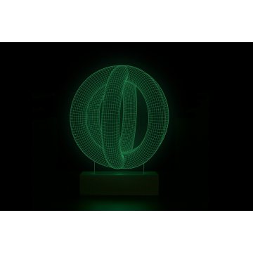 Abstrakt 1 - Lampa 3D LED RGB sterowana z pilota - L3D017