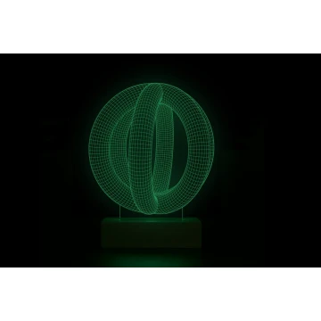Abstrakt 1 - Lampa 3D LED RGB sterowana z pilota - L3D017