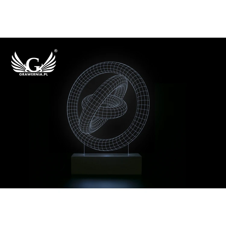 Abstrakt 2 - Lampa 3D LED RGB sterowana z pilota - L3D018