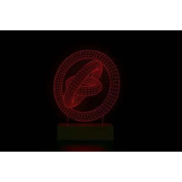Abstrakt 2 - Lampa 3D LED RGB sterowana z pilota - L3D018