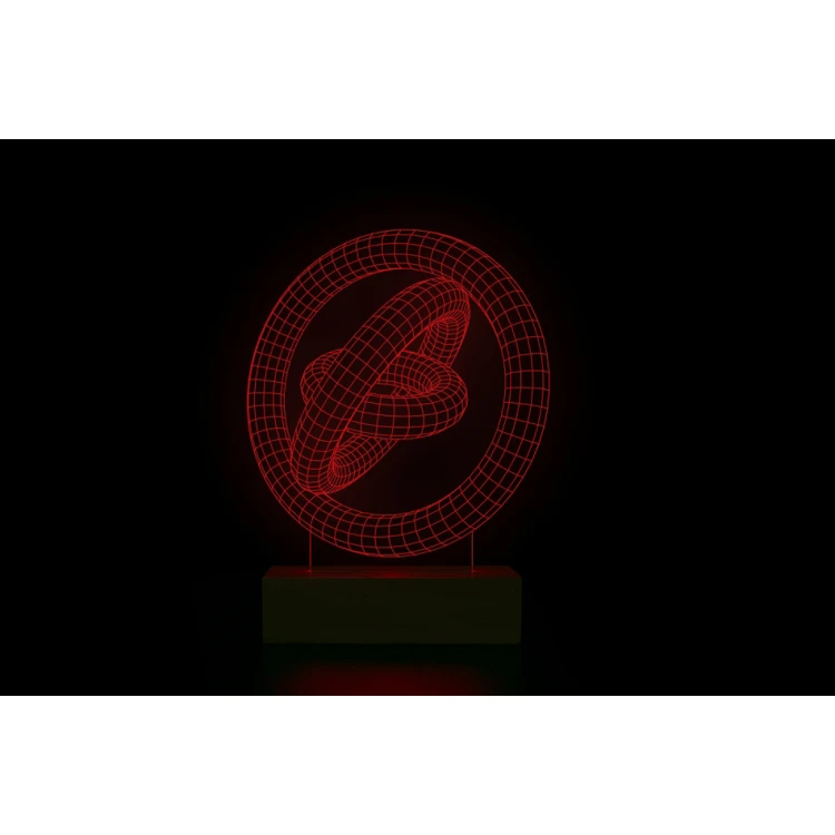 Abstrakt 2 - Lampa 3D LED RGB sterowana z pilota - L3D018