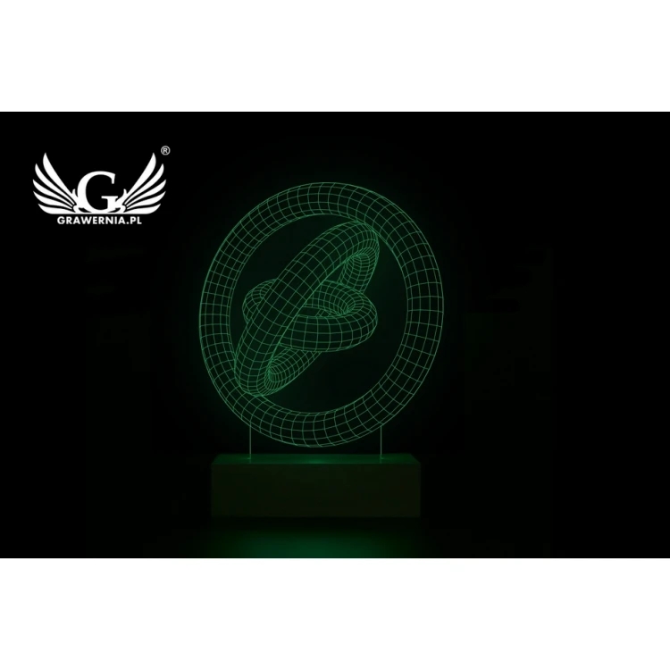 Abstrakt 2 - Lampa 3D LED RGB sterowana z pilota - L3D018