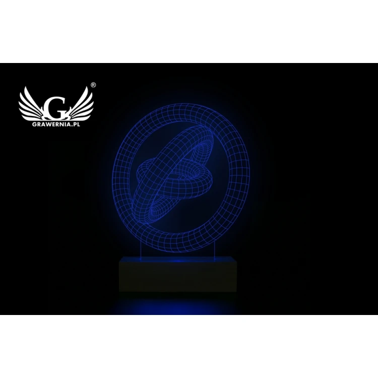 Abstrakt 2 - Lampa 3D LED RGB sterowana z pilota - L3D018