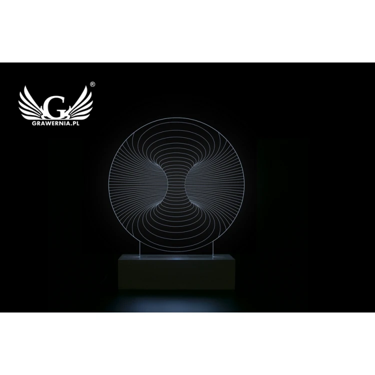 Abstrakt 3 - Lampa 3D LED RGB sterowana z pilota - L3D019
