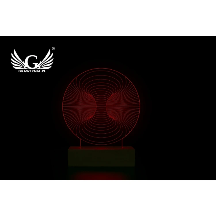 Abstrakt 3 - Lampa 3D LED RGB sterowana z pilota - L3D019