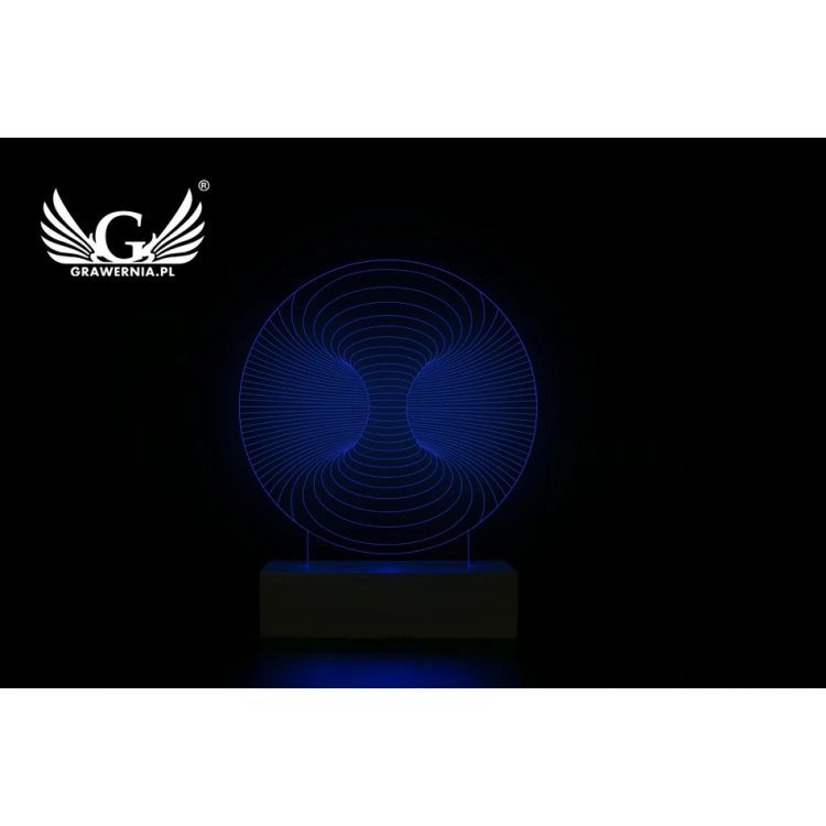 Abstrakt 3 - Lampa 3D LED RGB sterowana z pilota - L3D019