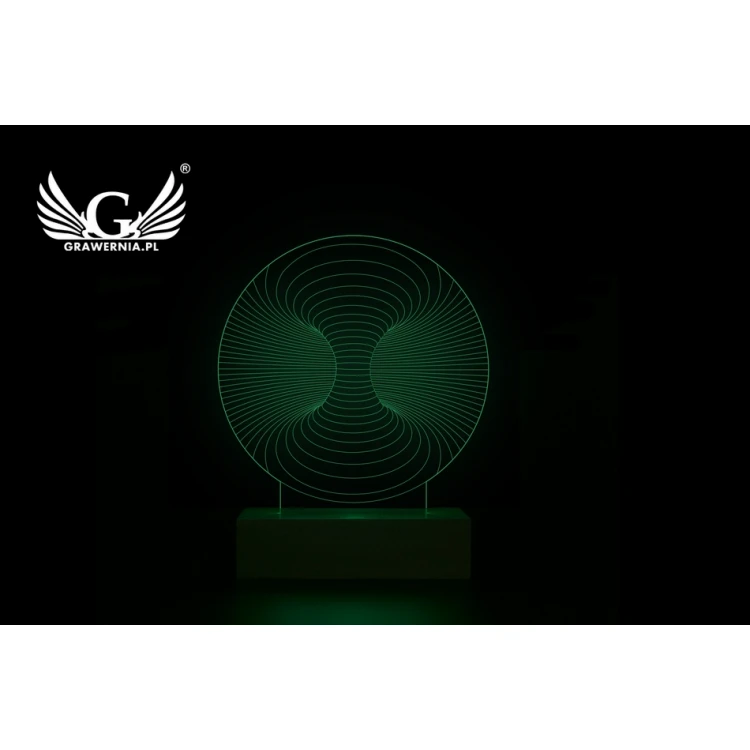 Abstrakt 3 - Lampa 3D LED RGB sterowana z pilota - L3D019