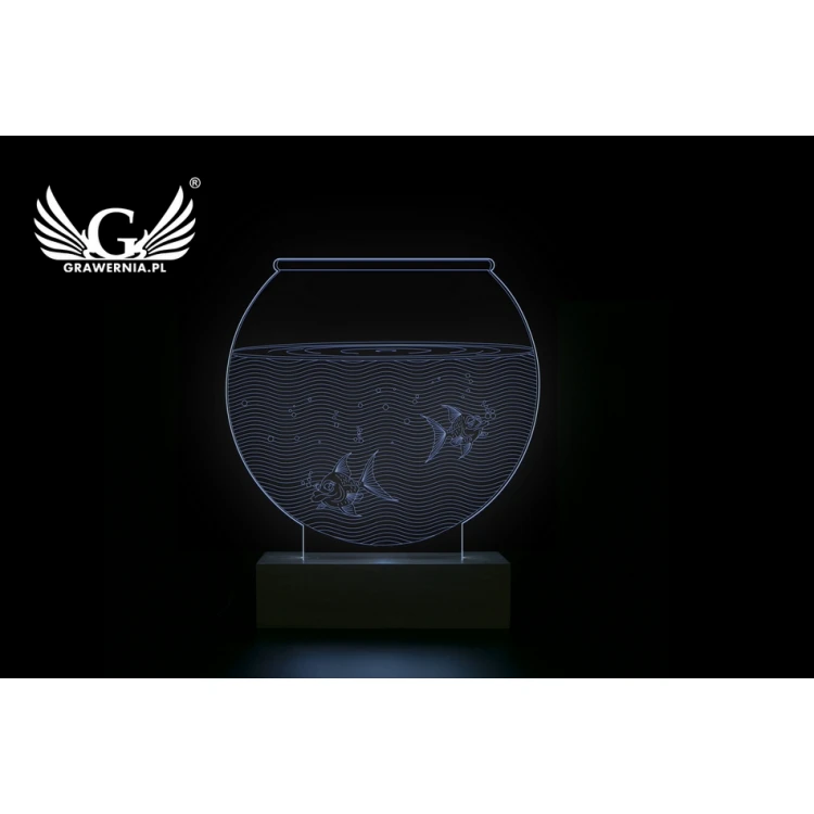 Akwarium - Lampa 3D LED RGB sterowana z pilota - L3D012