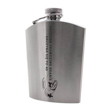 Piersiówka stalowa OLBIA z Twoim grawerem - 180ml - AL020
