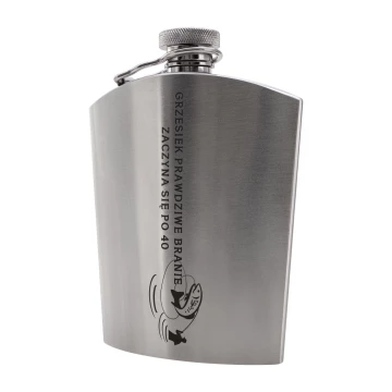 Piersiówka stalowa OLBIA z Twoim grawerem - 180ml - AL020