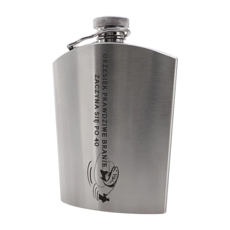 Piersiówka stalowa OLBIA z Twoim grawerem - 180ml - AL020