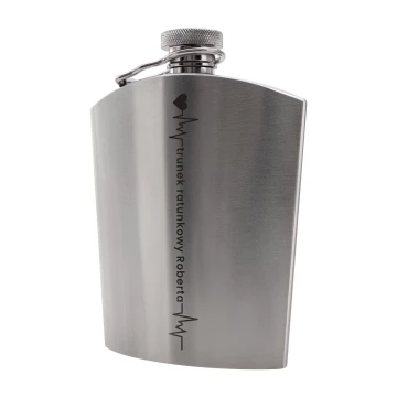 Piersiówka stalowa OLBIA z Twoim grawerem - 180ml - AL021