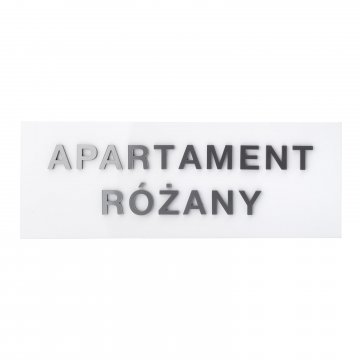 Biała tabliczka z wypukłymi literami - wymiary: 300x110mm - TAB520 