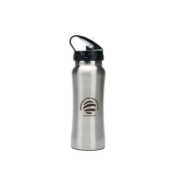 Bidon sportowy 550 ml - stalowy - kolor srebrny