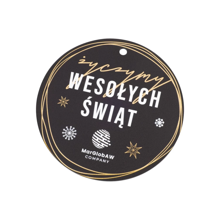 Bombka choinkowa 80 mm z Twoim logo - cyfrowy nadruk UV - BDR057