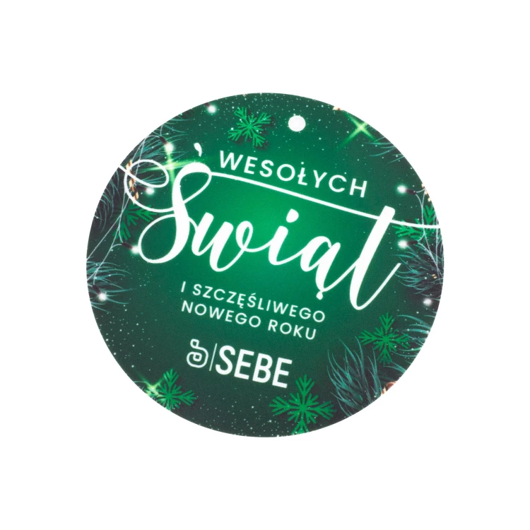 Bombka choinkowa 80 mm z Twoim logo - cyfrowy nadruk UV - zestaw 100 sztuk - BDR067