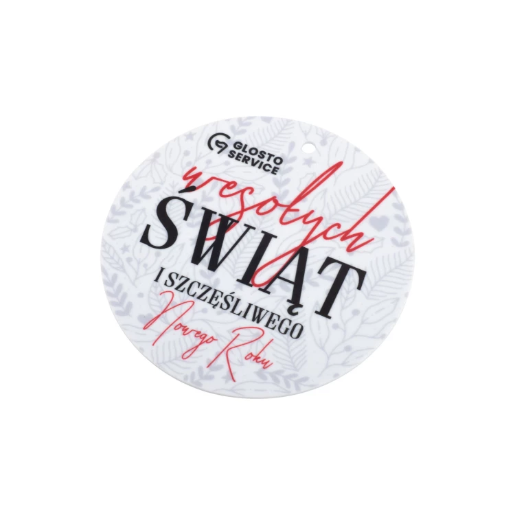 Bombka choinkowa 80 mm z Twoim logo - cyfrowy nadruk UV - zestaw 100 sztuk - BDR071