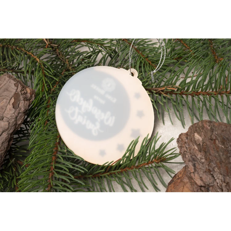 Bombki choinkowe z drewna i plexi - wym. 80x86mm - dowolny nadruk - BDR031
