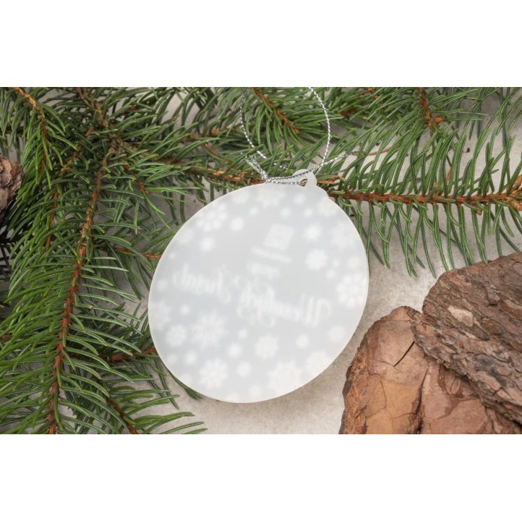 Bombki choinkowe z plexi frost - wym. 80x86mm - dowolny nadruk - BDR033
