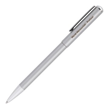 Długopis z pieczątką HERI Classic 3100 srebrny w etui - HER022