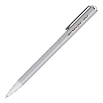 Długopis z pieczątką HERI Classic 3100 srebrny w etui - HER022
