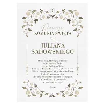Pamiątka Pierwszej Komunii Świętej z akrylu - KOM031