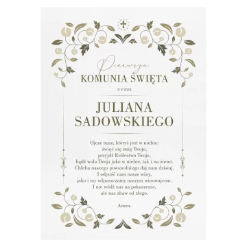 Pamiątka Pierwszej Komunii Świętej z akrylu - KOM031