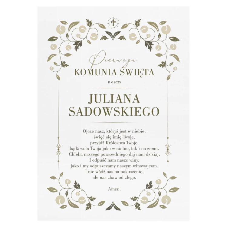 Pamiątka Pierwszej Komunii Świętej z akrylu - KOM031