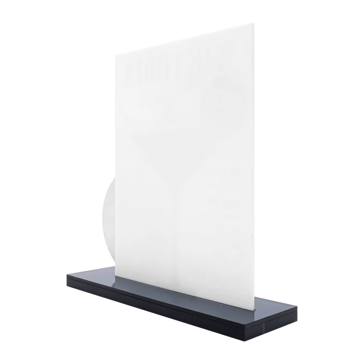 Statuetka ze zdjęciem - prezent urodzinowy - grafitowy akryl lustrzany - wys. 21 cm - DTA144