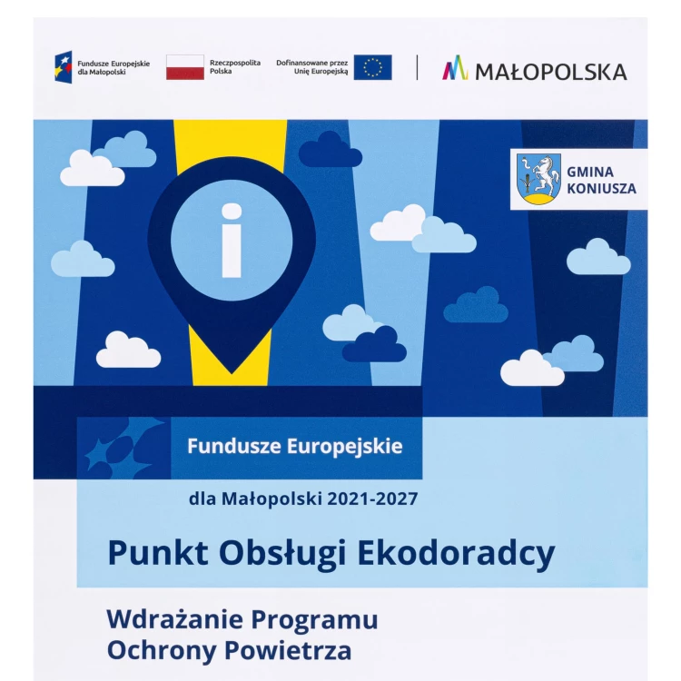 Punkt Obsługi Ekodoradcy - szyld z alfabetem Braille'a - PVC - druk UV - wym. 297mmx420mm - TAB704