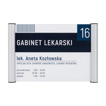 Tabliczka zatrzaskowa IDA - aluminium - wym. 297x210mm (format A4) - TAB644