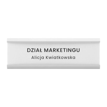 Tabliczka przydrzwiowa SURO - aluminium - wym. 180x50mm - TAB641
