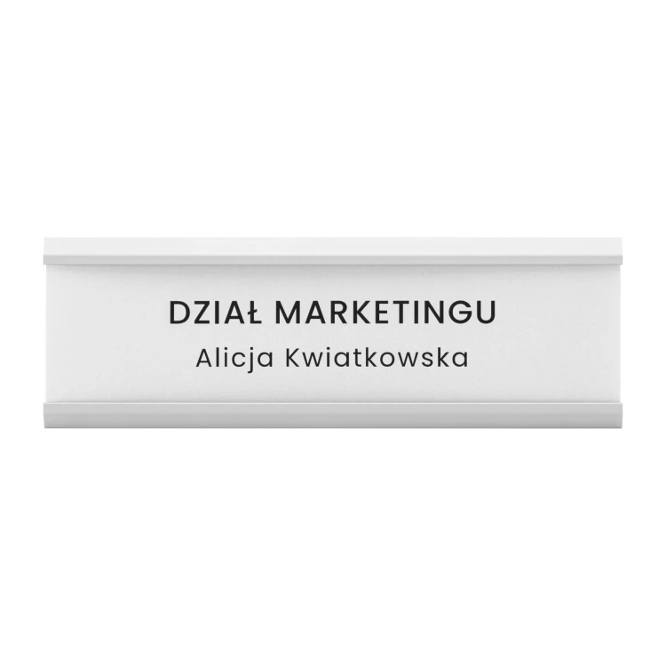 Tabliczka przydrzwiowa SURO - aluminium - wym. 180x50mm - TAB641