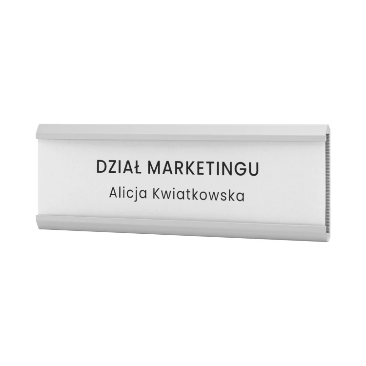 Tabliczka przydrzwiowa SURO - aluminium - wym. 180x50mm - TAB641