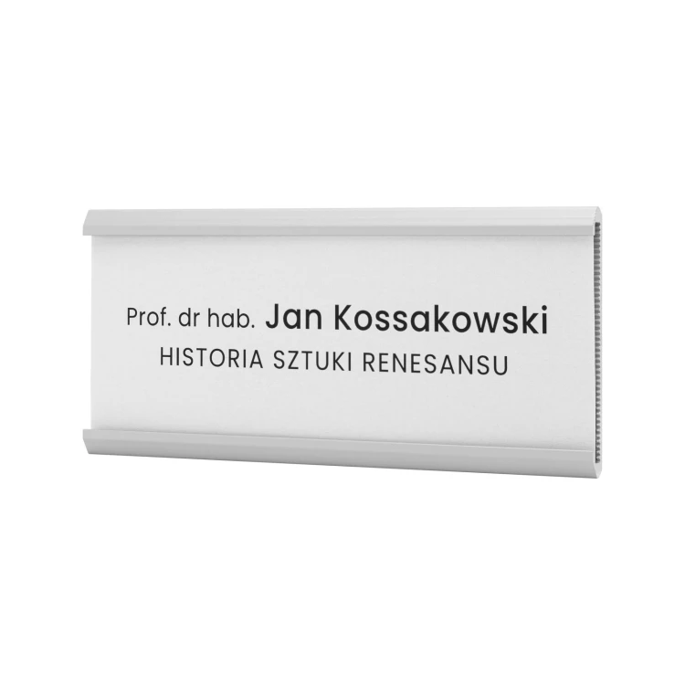 Tabliczka przydrzwiowa SURO - aluminium - wym. 180x70mm - TAB642