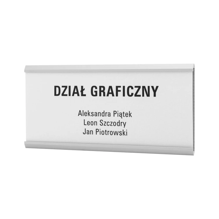 Tabliczka przydrzwiowa SURO - aluminium - wym. 210x90mm - TAB643