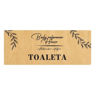 Drewniana tabliczka - toaleta - TAB684