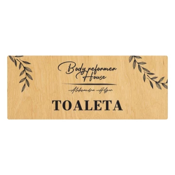 Drewniana tabliczka - toaleta - TAB684