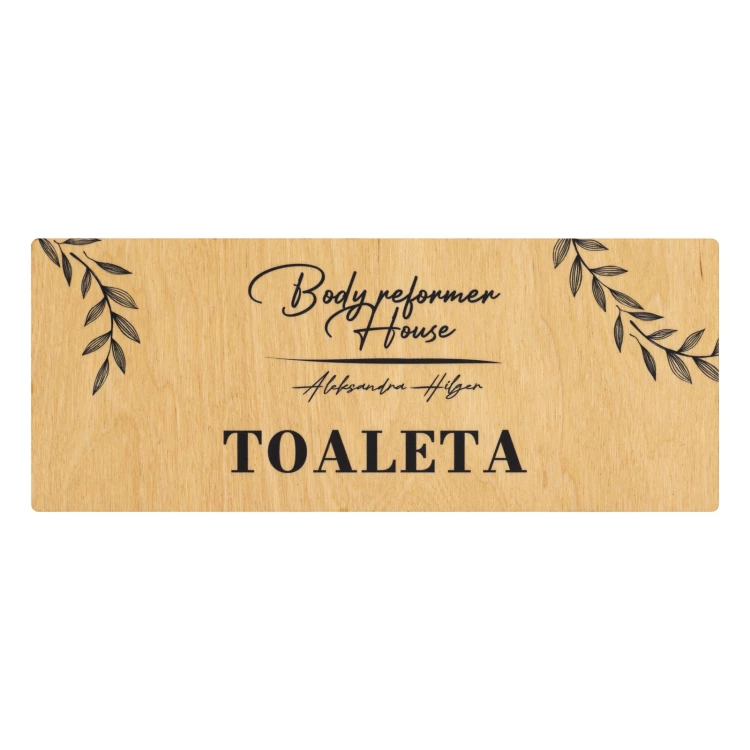 Drewniana tabliczka - toaleta - TAB684