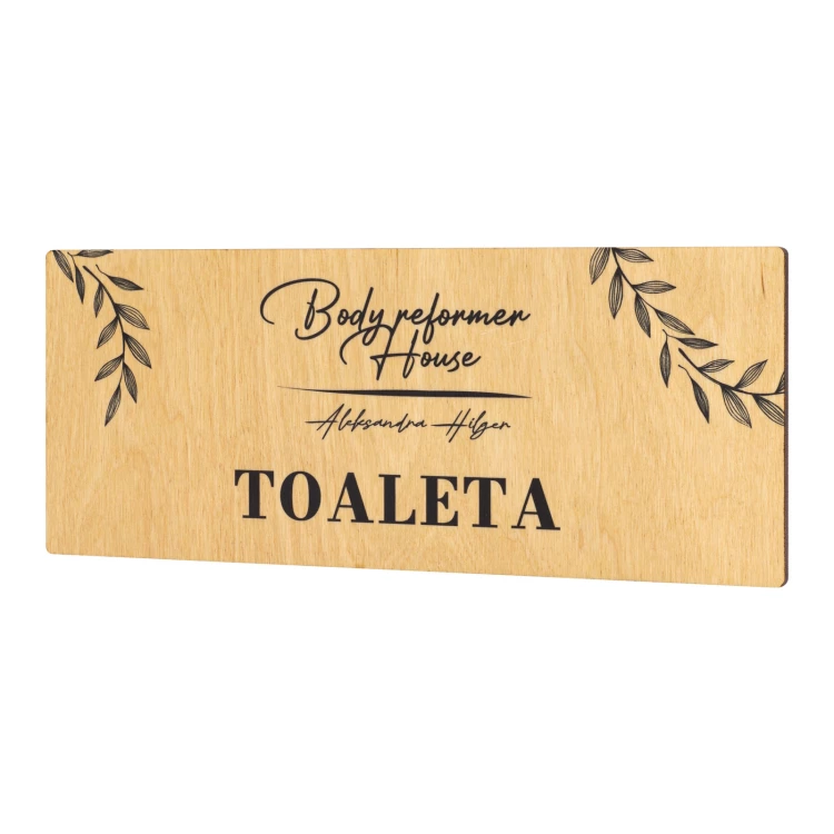 Drewniana tabliczka - toaleta - TAB684