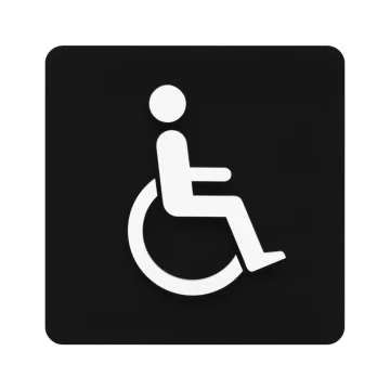 Tabliczka z wypukłym piktogramem - WC dla osób z niepełnosprawnością - TAB689